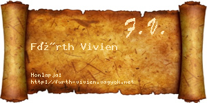 Fürth Vivien névjegykártya